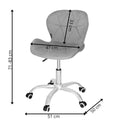 Scaun de birou ergonomic, tapitat cu catifea, 120kg, gri