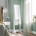 SONGMICS Oglinda de podea cu suport, design fara rama, cu spatiu de depozitare, 41x37x152cm, alb