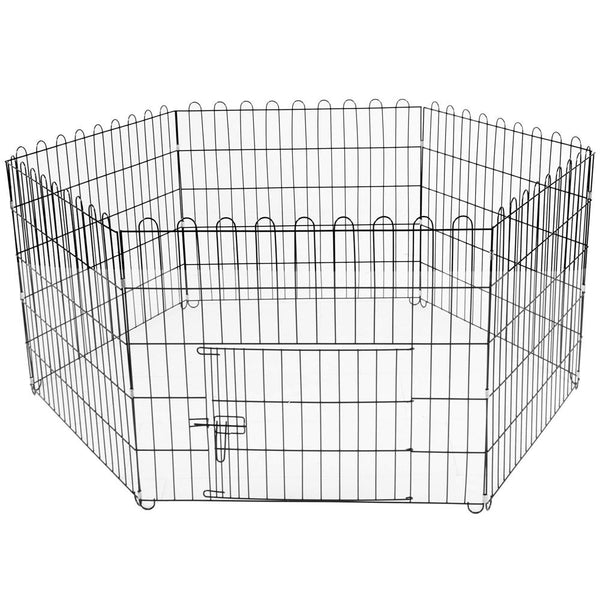 Tarc pentru animale de companie, din fier, forma configurabila, cu usa de acces, 3XL, 165x85x73cm, negru