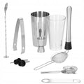 Set Cocktail Shaker Kit pentru barmani 750ml, KI10, suport bambus, 12 piese