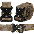 Curea centura Tactical Combat pentru barbati 3.7x125cm, rezistent, verde deschis camuflaj