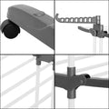 Uscator vertical pentru rufe, mobil si pliabil, cu doua umerase, 75x57x170cm, sarcina 20kg