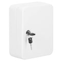 Cutie metalica din otel pentru 20 chei, echipata, 20x16x7.5cm, alba
