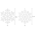 Decoratiune brad fulg de zapada, set 12 bucati, 9-10cm, alb