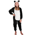 Pijama tip salopeta pentru copii, model panda, marime 125-140cm