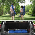 SONGMICS Set 2 scaune pliabile de camping sau pescuit, suport pahar, maxim 150kg, albastru