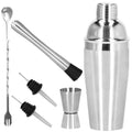 Set Cocktail Shaker Kit pentru barmani 550ml, KI13, 6 piese