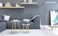 VASAGLE Masa de cafea, set de 2 bucati, picioare din lemn si blat MDF, design minimalist scandinav, 45x50cm si 35x35cm, alb