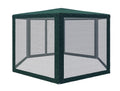 Pavilion cu plasa anti-insecte, fermoar, hexagonal, 200cm, Verde