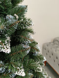 Brad artificial Christmas Deluxe by Sersimo, Crystal nins cu merisoare, 2D, 180cm