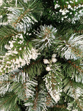 Brad artificial Christmas Deluxe by Sersimo, Crystal nins cu merisoare, 2D, 180cm