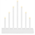 Lumanari decorative de Craciun, 7 becuri tip LED, culoare argintiu