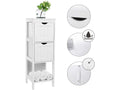 VASAGLE Dulap de podea pentru baie, multifunctional, 2 sertare, 30x30x89cm, alb