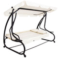 Balansoar leagan pat 4 persoane Sersimo Tenerife, cu plasa anti-insecte, sarcina 320kg