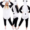 Pijama tip salopeta pentru adulti, model Panda, marime L