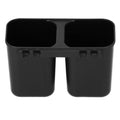 Uscator de vase cu suport tacamuri, din otel, cu tava de scurgere, 42x32x15cm, negru