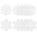 Decoratiune brad fulg de zapada, set 12 bucati, 9-10cm, alb