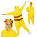 Pijama tip salopeta pentru copii, model Pikachu, marime 120-130 cm