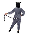 Pijama tip salopeta pentru adulti, model Lemur, marime S
