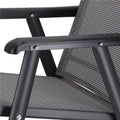 Scaun de gradina metalic, pliabil, 95x57x66cm, maxim 150kg, gri