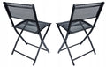 Set mobilier gradina Sersimo Oneiro, 2 scaune pliabile, 1 masa, negru