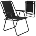 Scaun de plaja Sersimo, pliabil, 100kg, 52x73cm, negru