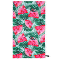 Prosop de plaja cu uscare de rapida, husa de transport, 90x180cm, model pepene verde
