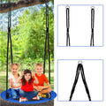 Leagan tip cuib Sersimo NS24, diametru 110cm, inaltime reglabila, pentru exterior, sarcina 150 kg, Albastru Negru