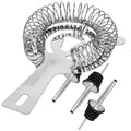 Set Cocktail Shaker Kit pentru barmani 550ml, KI24, suport bambus, 11 piese