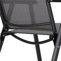 Scaun de gradina metalic, pliabil, 95x57x66cm, maxim 150kg, gri