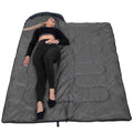 Sac de dormit tip mumie, cu geanta de transport, 210x73cm, 8-20grade, culoare gri