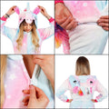Pijama tip salopeta pentru dama, model unicorn, marime M