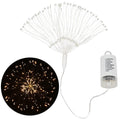 (DL) Instalatie lumina decorativa STAR cu 100 LED-uri, diametru 30cm, alimentare baterii, iluminare galbena