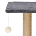 Ansamblu de joaca pentru pisici, cu loc pentru zgariat, hamac, minge, 121cm, grafit