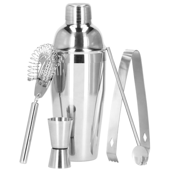 Set Cocktail Shaker Kit pentru barmani 750ml, KI21, 5 piese