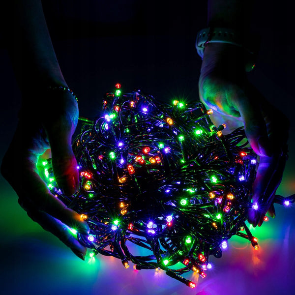 Instalatie lumini pentru bradul de Craciun, 19,5 metri, 300 LED-uri, multicolor