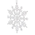 Decoratiune brad fulg de zapada, set 3 bucati, 12cm, alb
