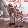 Figurina Craciun, Ren, picioare telescopice, inaltime extensibila 84-124cm
