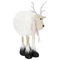 Figurina Craciun, Ren alb cu fular, inaltime 48cm