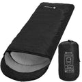 Sac de dormit tip mumie, cu geanta de transport, 210x73cm, 8-20grade, culoare negru