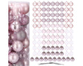 Set globuri de Craciun, 100 bucati, 6cm, roz