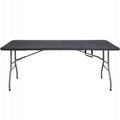 Masa dreptunghiulara pliabila multifunctionala, 1.8 m x 0.75 m x 0.75 m, neagra