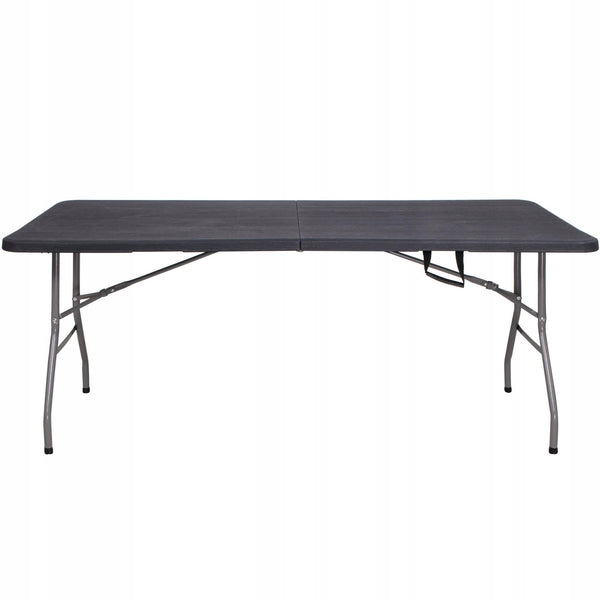 Masa dreptunghiulara pliabila multifunctionala, 1.8 m x 0.75 m x 0.75 m, neagra