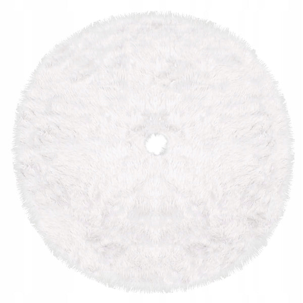Covoras de pus sub bradul de Craciun, diametru 142 cm, imitatie blana alba