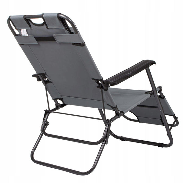 Sezlong pliabil SERSIMO GC13, Relax Zero Gravity, 80x60x153cm, Gri