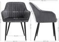 SONGMICS Scaun living tapitat din catifea cu cotiere, sarcina 110 kg, 63x60x85 cm, gri