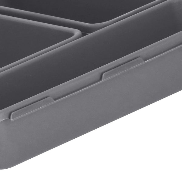 Organizator sertar bucatarie, 8 piese, gri
