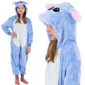 Pijama tip salopeta pentru copii, model stitch, marime 120-130cm