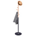 Cuier tip pom din metal Sersimo, 6 agatatoare, 180cm, negru maro