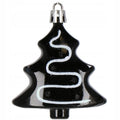 Set globuri si decoratiuni de Craciun, 77 piese, diverse dimensiuni, negru
